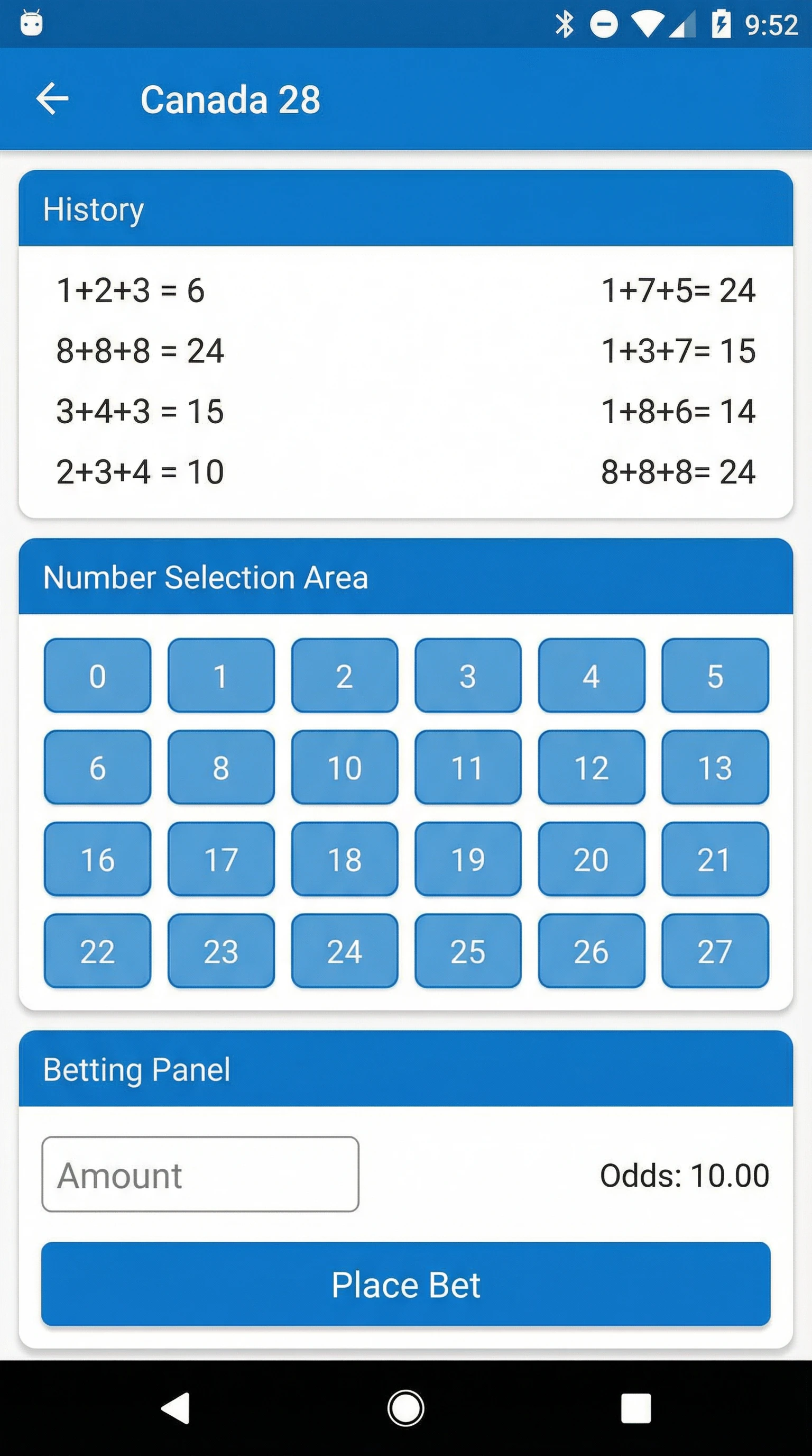 加拿大28游戏界面展示